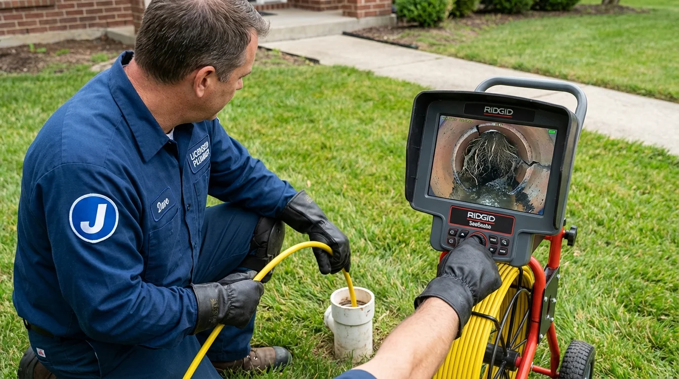 Sewer camera inspection being performed by Johns Plumbing LLC in Pecos